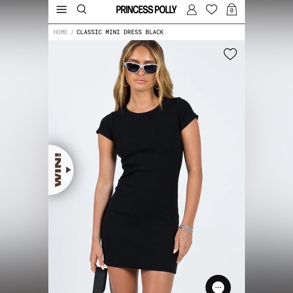 CLASSIC MINI DRESS BLACK - Picture 2 of 5